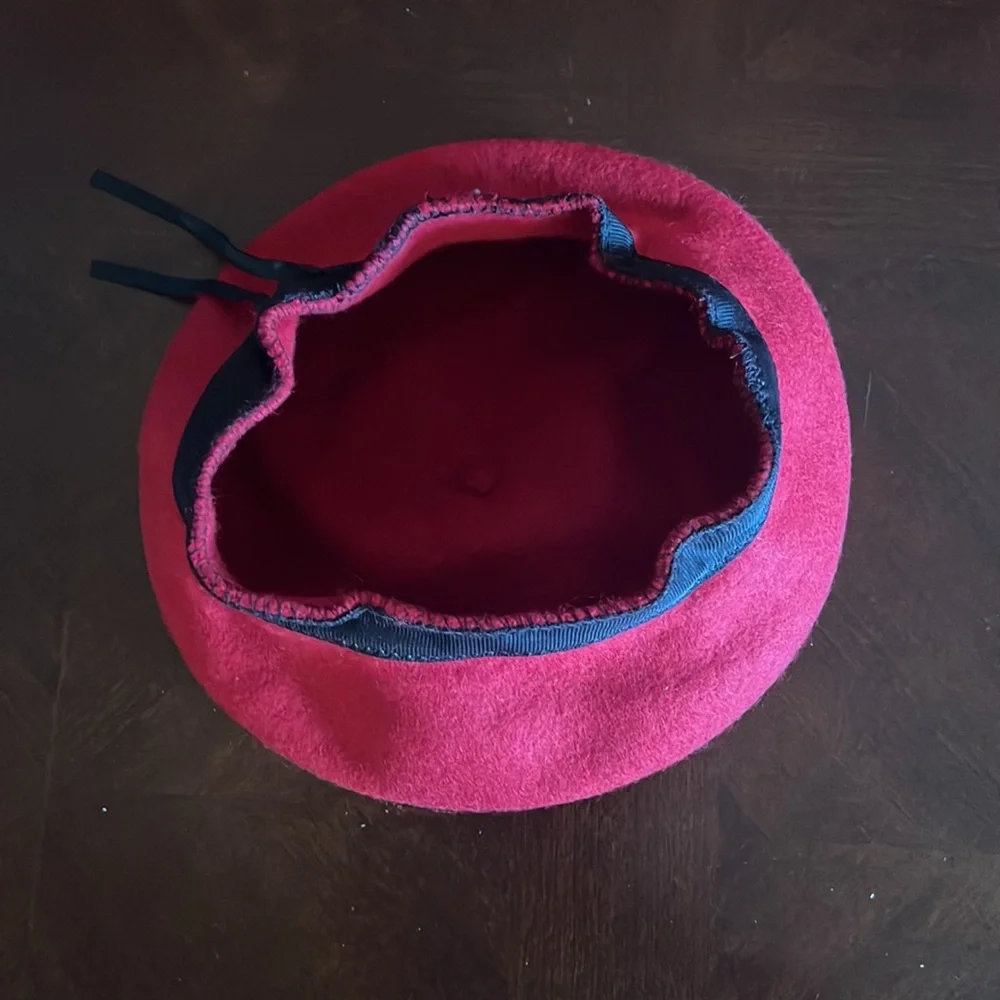 Winter Women red French‎ Beret Hat Adjustable Wool Casual Classic Hats